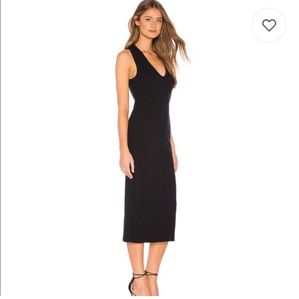 James Perse Contrast Binding Ribbed Dress